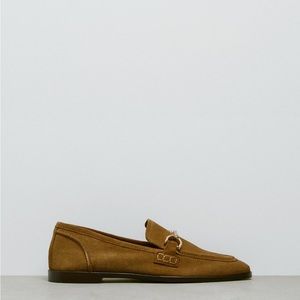 Zara soft split leather loafers